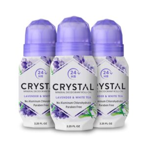 CRYSTAL Roll On Deodorant – Lavender & White Tea