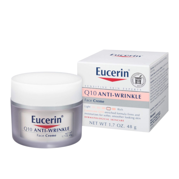 eucerin q10 anti-wrinkle face cream, Eucerin Q10 Anti-Wrinkle Face Cream: Sensitive Skin Care Nourish Sensitive Skin: Eucerin Q10 Cream, 1.7 Oz Anti-Aging Skincare: Eucerin Q10 Face Cream Gentle Wrinkle Treatment: Eucerin Q10 Cream for Sensitive Skin Hydrating Formula: Eucerin Q10 Anti-Wrinkle Face Cream