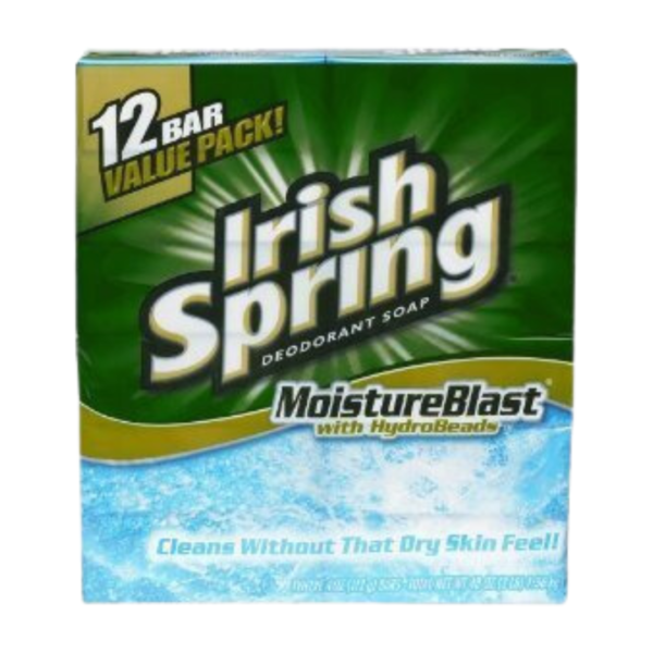 Irish Spring Soap, Moisture Blast Deodorant, Men, 3.7 oz, 12-Pack 12-Pack Irish Spring Soap Bars, Moisture Blast Deodorant for Men Irish Spring Men's Soap, Moisture Blast Deodorant, 3.7 oz, 12-Pack Bulk Pack: 12 Bars of Irish Spring Soap, Men's Moisture Blast Irish Spring Soap, 12-Pack, Moisture Blast Deodorant for Men Men's Soap Bars, 12-Pack, Irish Spring, Moisture Blast Deodorant Stock Up: 12 Bars of Irish Spring Soap, Men's Moisture Blast Formula Irish Spring Men's Soap, 3.7 oz, 12-Pack, Moisture Blast Deodorant Authentic Irish Spring Soap, Moisture Blast Deodorant, Men, 12-Pack Irish Spring Soap Bars, 12-Pack, Men's Moisture Blast Deodorant Formula