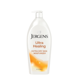 jergens ultra healing lotion, Jergens Ultra Healing Lotion, Hydrates dry skin, Enriched with Vitamins C, E & B5, 32-ounce bottle for ample hydration, Nourishes and replenishes skin, Fast-absorbing formula, Dermatologist-tested for effectiveness, Restores skin's natural moisture barrier, Trusted brand for healing hydration, Soothes and softens dry, rough skin.