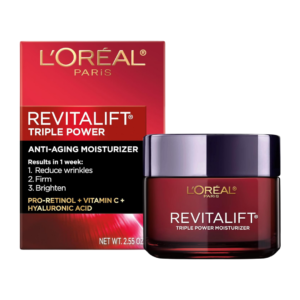 l'oreal face moisturizer, L'Oreal Face Moisturizer: Revitalift Triple Power for Anti-Aging Anti-Aging Skincare: L'Oreal Revitalift Triple Power Moisturizer Triple Power Formula: L'Oreal Face Moisturizer, 2.55 Oz Reduce Wrinkles: L'Oreal Revitalift Triple Power Moisturizer Nourish Your Skin: L'Oreal Anti-Aging Face Moisturizer