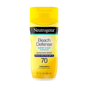 neutrogena beach defense, Neutrogena Beach Defense SPF 70 Sunscreen Lotion, Water-resistant UVA/UVB protection, Broad-spectrum sun defense, SPF 70 for high-level protection, Lightweight and fast-absorbing formula, Dermatologist-tested sun protection, Shields against sunburn and premature aging, Ideal for beach and outdoor activities, Trusted brand for effective sun care, Provides long-lasting protection.