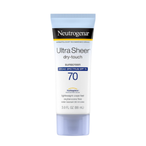 neutrogena ultra sheer sunscreen, Neutrogena Ultra Sheer SPF 70 Sunscreen, 3 fl oz for convenient use, Non-greasy sunscreen lotion, Water-resistant formula, Broad-spectrum UVA/UVB protection, Lightweight and fast-absorbing, Dermatologist-tested sun protection, Protects against sunburn and signs of aging, Ideal for daily outdoor activities, Trusted brand for effective sun care.