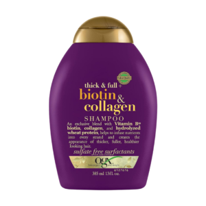 ogx thick & full biotin & collagen, OGX Thick & Full Biotin & Collagen Shampoo, Hair Care Biotin Boost, Collagen Infusion, OGX Shampoo Thickening Formula, Hair Strengthening, OGX Shampoo Fullness and Volume, Biotin & Collagen Shampoo, OGX Hair Health, Nourishing Cleanser, OGX Shampoo