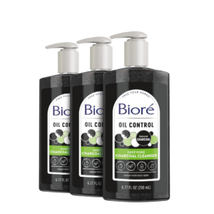 biore charcoal face wash, Bioré Charcoal Face Wash 3-Pack, Deep pore cleansing for oily skin, Charcoal formula for effective cleansing, Pack of 3 for value and convenience, Removes impurities and excess oil, Refreshes and revitalizes skin, Dermatologist-tested face wash, Unclogs pores for clearer skin, Trusted brand for pore care, Ideal for daily use.