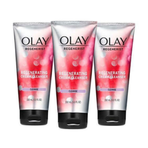 olay regenerist, Olay Regenerist Regenerating Cream Cleanser, Pack of 3 for value and convenience, 5 fl oz size for ample use, Creamy formula for gentle cleansing, Regenerates skin's appearance, Dermatologist-tested cleanser, Nourishes and hydrates while cleansing, Anti-aging benefits for youthful-looking skin, Trusted brand for skincare, Effective daily cleanser.