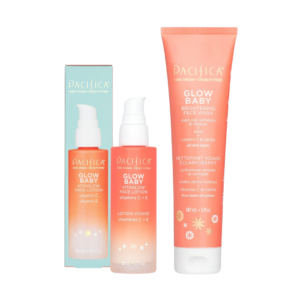 pacifica beauty, Pacifica Beauty Glow Baby Set, Vitamin C skincare collection, Suitable for all skin types, Radiant skin with Vitamin C, Complete skincare regimen, Natural ingredients for healthy glow, Vegan and cruelty-free beauty, Nourishes and brightens complexion, Trusted brand for clean beauty, Ideal gift set for skincare enthusiasts.