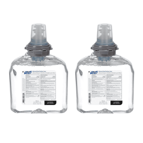 Purell Advanced Hand Sanitizer Foam, 1200 mL Refill Touch-Free Sanitizer Refill: Purell Foam Pack of 2: Purell Advanced Foam Refill Purell Foam Refill, Hand Hygiene Essential Sanitize Hands Touch-Free: Purell Refill Purell Advanced, Hand Sanitizer Convenience Keep Hands Clean: Purell Foam Refill Purell Touch-Free Refill, Hygiene Solution 1200 mL Purell Foam Refill, Pack of 2 Purell Hand Sanitizer Foam, Refill Duo