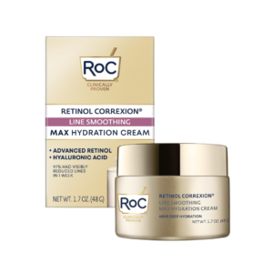 roc retinol correxion, ROC, Retinol Correxion Max, Daily Hydration Cream, Fight Aging, Effortlessly, Skincare, Moisturizer, Anti-Aging, Hydration, Retinol, Daily Use, Smooth Skin, Beauty, Youthful Appearance, Dermatologist Recommended, Lightweight Formula, Nourishing Ingredients, Visible Results, Renewed Complexion, Advanced Formula