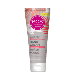 eos hand cream, eos Shea Better Hand Cream, Coconut scent, Ultra-moisturizing formula, 24-hour hydration, Nourishes dry hands, Fast-absorbing hand moisturizer, Softens and smoothens skin, Dermatologist-tested hand care, Convenient tube for on-the-go use, Trusted brand for lasting hydration.